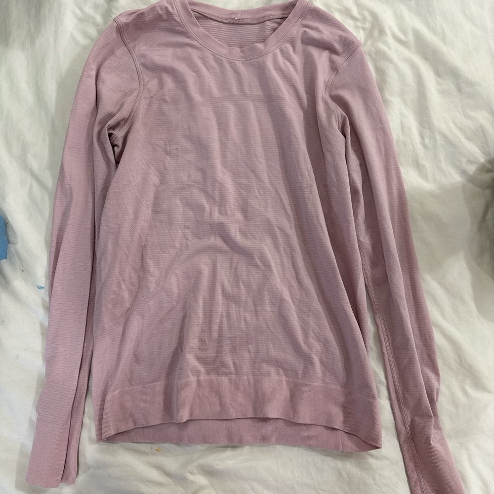 Lululemon Athletica Soft Pink Long Sleeve Shirt